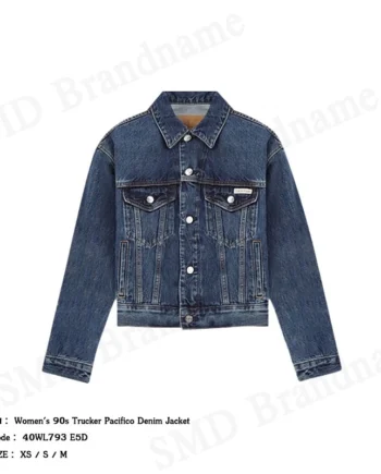 Calvin Klein Jeans เสื้อยีนส์แขนยาวผู้หญิง รุ่น Women's 90s Trucker Pacifico Denim Jacket Code: 40WL793 E5D