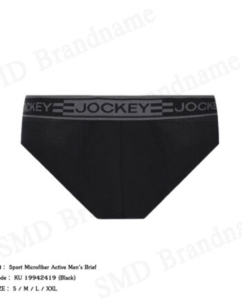 Jockey กางเกงชั้นในผู้ชาย รุ่น Sport Microfiber Active Men's Brief Code: KU 19942419 (Black)