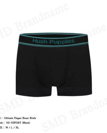 Hush Puppies กางเกงชั้นในผู้ชาย รุ่น Ultimate Filagen Boxer Briefs Code: HU H3FG07 (Black)