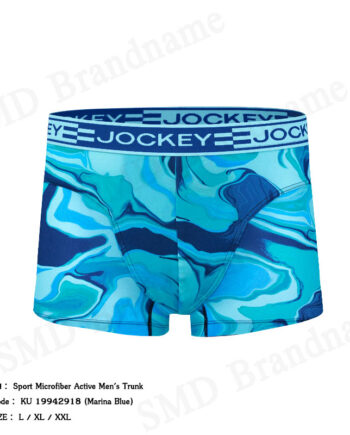 Jockey กางเกงชั้นในผู้ชาย รุ่น Sport Microfiber Active Men's Trunk Code: KU 19942918 (Marina Blue)
