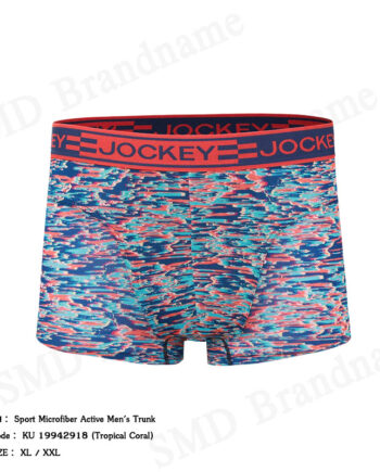 Jockey กางเกงชั้นในผู้ชาย รุ่น Sport Microfiber Active Men's Trunk Code: KU 19942918 (Tropical Coral)