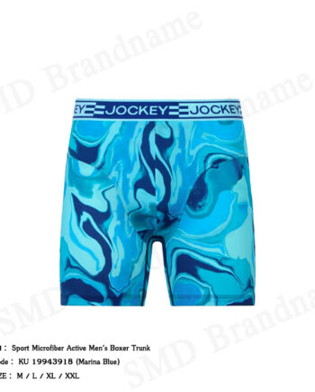 Jockey กางเกงชั้นในผู้ชาย รุ่น Sport Microfiber Active Men's Boxer Trunk Code: KU 19943918 (Marina Blue)