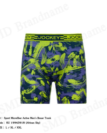 Jockey กางเกงชั้นในผู้ชาย รุ่น Sport Microfiber Active Men's Boxer Trunk Code: KU 19943918 (African Sky)