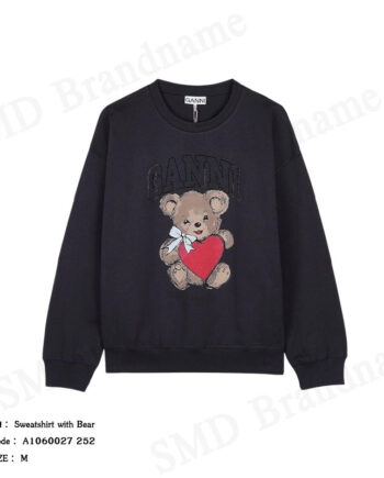 Ganni เสื้อสเวตเตอร์ผู้หญิง รุ่น Sweatshirt with Bear Code: A1060027 252