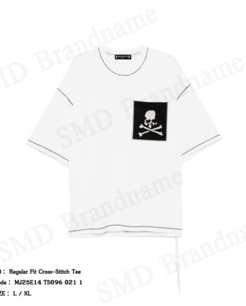 Mastermind Japan เสื้อยืดคอกลมผู้ชาย รุ่น Regular Fit Cross-Stitch Tee Code: MJ25E14 TS096 021 1