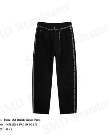 Mastermind Japan กางเกงยีนส์ผู้ชาย รุ่น Inside-Out Straight Denim Pants Code: MJ25E14 PA019 001
