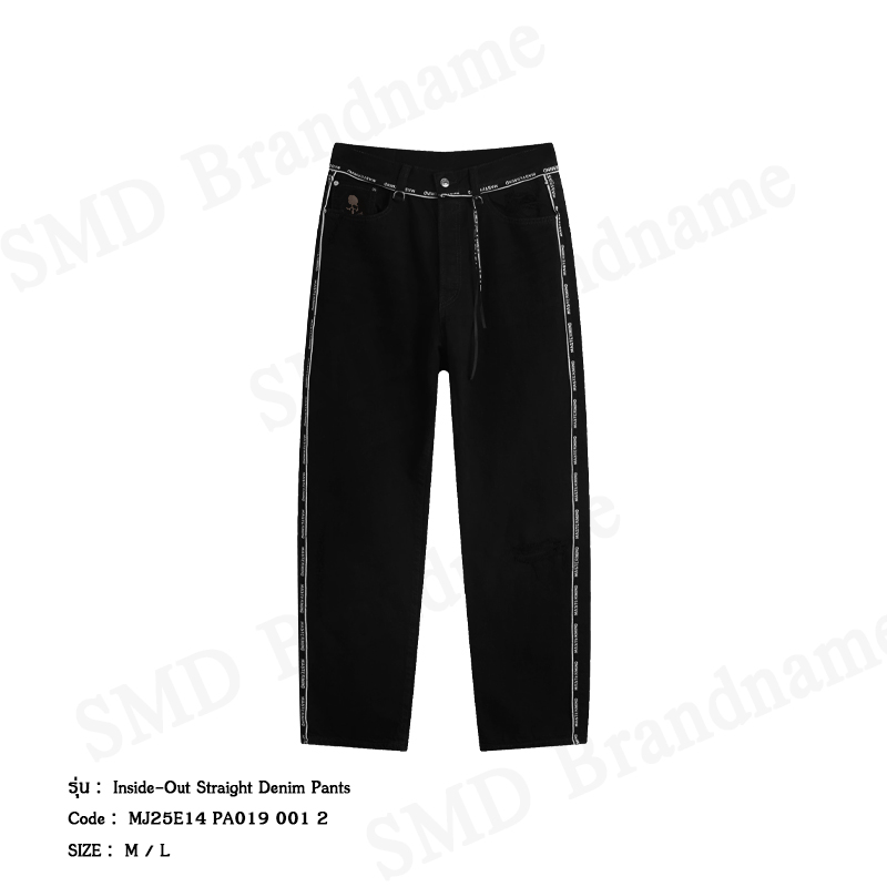 Mastermind Japan กางเกงยีนส์ผู้ชาย รุ่น Inside-Out Straight Denim Pants Code: MJ25E14 PA019 001