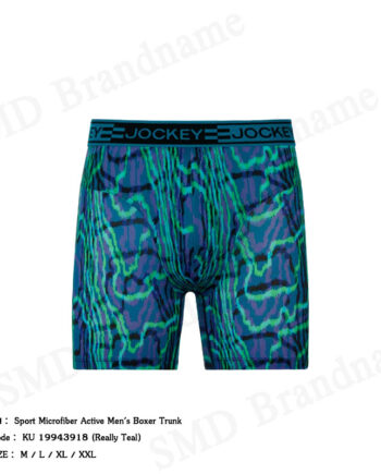 Jockey กางเกงชั้นในผู้ชาย รุ่น Sport Microfiber Active Men's Boxer Trunk Code: KU 19943918 (Really Teal)