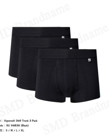 Jockey กางเกงชั้นในผู้ชาย รุ่น Hypersoft 360 Trunk 3 Pack Code: KU 94830 (Black)