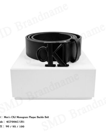 Calvin Klein Jeans เข็มขัด รุ่น Men's CKJ Monogram Plaque Buckle Belt Code: 4G7006G UB1
