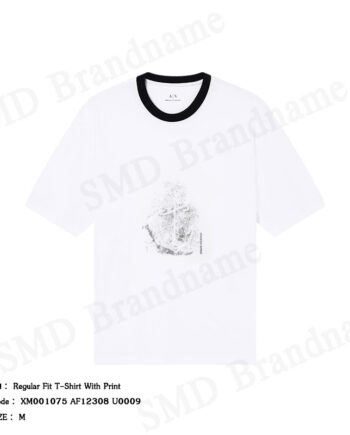 Armani Exchange เสื้อยืดคอกลมผู้ชาย รุ่น Regular Fit T-Shirt With Print Code: XM001075 AF12308 U0009