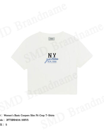 MLB เสื้อครอปผู้หญิง รุ่น Women's Basic Coopers Slim Fit Crop T-Shirts Code: 3FTSB0454 50IVS
