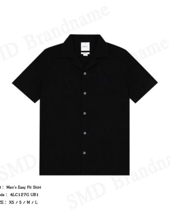 Calvin Klein เสื้อเชิ้ตแขนสั้นผู้ชาย รุ่น Men's Easy Fit Shirt Code: 4LC127G UB1