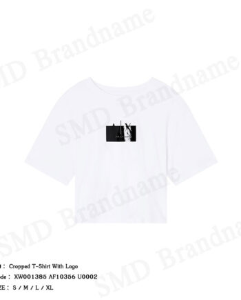 Armani Exchange เสื้อครอปผู้หญิง รุ่น Cropped T-Shirt With Logo Code: XW001385 AF10356 U0002