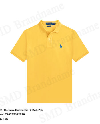 Polo Ralph Lauren เสื้อโปโลผู้ชาย รุ่น The Iconic Custom Slim Fit Mesh Polo Code: 710782592020