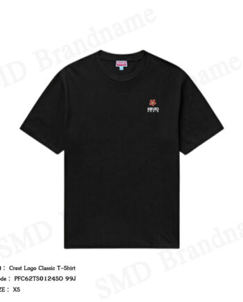 Kenzo เสื้อยืดคอกลมผู้หญิง รุ่น Crest Logo Classic T-Shirt Code: PFC62TS0124SO 99J