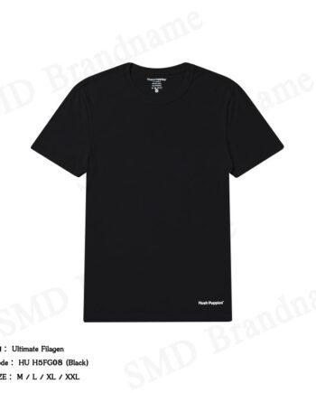 Hush Puppies เสื้อยืดคอกลมผู้ชาย รุ่น Ultimate Filagen Code: HU H5FG08 (Black)