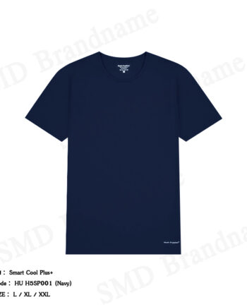 Hush Puppies เสื้อยืดคอกลมผู้ชาย รุ่น Smart Cool Plus+ Code: HU H5SP001 (Navy)