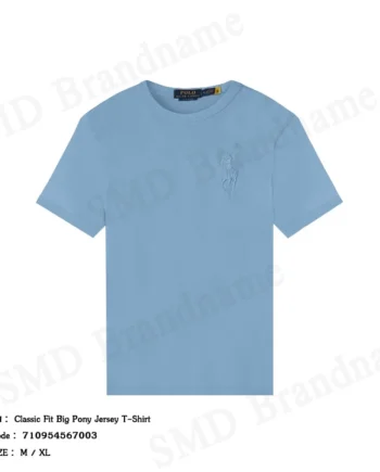 Polo Ralph Lauren เสื้อยืดคอกลมผู้ชาย รุ่น Classic Fit Big Pony Jersey T-Shirt Code: 710954567003