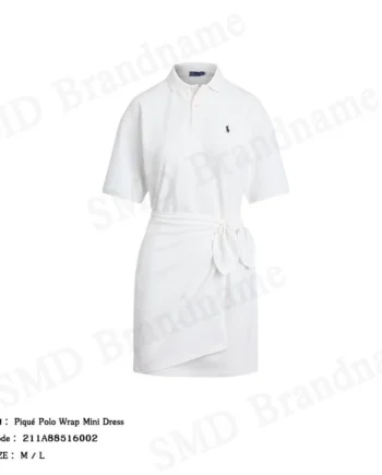 Polo Ralph Lauren ชุดเดรสผู้หญิง รุ่น Piqué Polo Wrap Mini Dress Code: 211A88516002