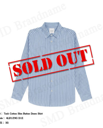 Calvin Klein เสื้อเชิ้ตแขนยาวผู้ชาย รุ่น Tech Cotton Slim Button Down Shirt Code: 4LB129G D1E