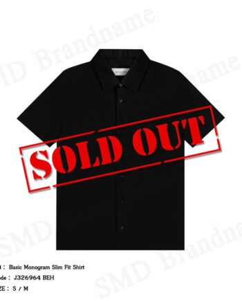 Calvin Klein Jeans เสื้อเชิ้ตแขนสั้นผู้ชาย รุ่น Basic Monogram Slim Fit Shirt Code: J326964 BEH