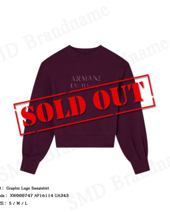 Armani Exchange เสื้อสเวตเตอร์ผู้หญิง รุ่น Graphic Logo Sweatshirt Code: XW000747 AF16114 UA343