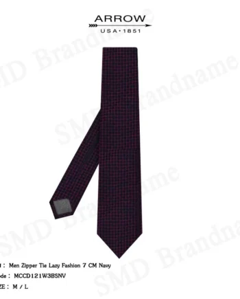 Arrow เนคไทผู้ชาย รุ่น Men Zipper Tie Lazy Fashion 7 CM Navy Code: MCCD121W3BSNV