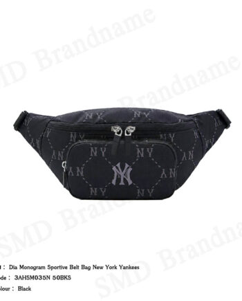 MLB กระเป๋าคาดเอว รุ่น Dia Monogram Sportive Belt Bag New York Yankees Code: 3AHSM035N 50BKS