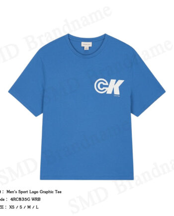 Calvin Klein Jeans เสื้อยืดคอกลมผู้ชาย รุ่น Men's Sport Logo Graphic Tee Code: 4RC835G WRB