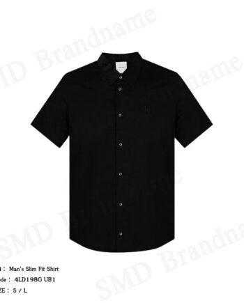 Calvin Klein เสื้อเชิ้ตแขนสั้นผู้ชาย รุ่น Man's Slim Fit Shirt Code: 4LD198G UB1